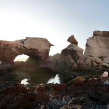 Nice rock formations on the beach close to La Portada